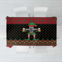 The Beer Lover Elf Christmas Tablecloth Xmas Holiday Patterns - Wonder Print Shop