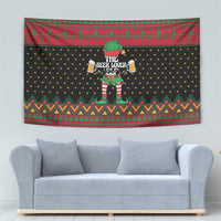 The Beer Lover Elf Christmas Tapestry Xmas Holiday Patterns - Wonder Print Shop