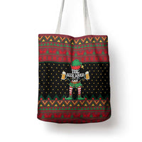 The Beer Lover Elf Christmas Tote Bag Xmas Holiday Patterns - Wonder Print Shop