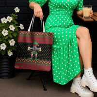 The Beer Lover Elf Christmas Tote Bag Xmas Holiday Patterns - Wonder Print Shop