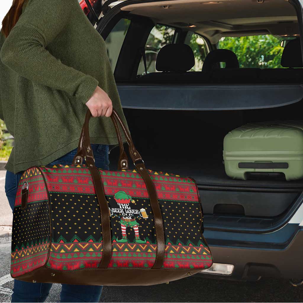 The Beer Lover Elf Christmas Travel Bag Xmas Holiday Patterns - Wonder Print Shop