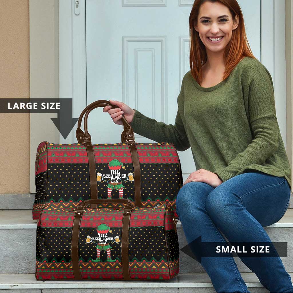 The Beer Lover Elf Christmas Travel Bag Xmas Holiday Patterns - Wonder Print Shop