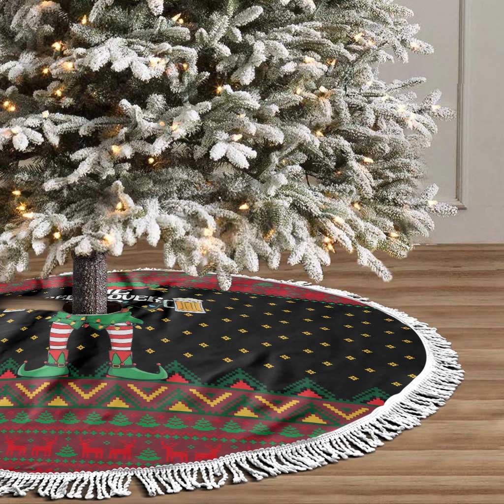The Beer Lover Elf Christmas Tree Skirt Xmas Holiday Patterns - Wonder Print Shop