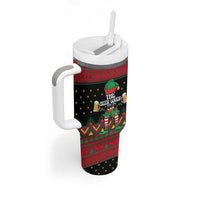 The Beer Lover Elf Christmas Tumbler With Handle Xmas Holiday Patterns - Wonder Print Shop