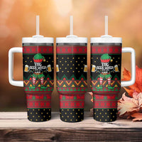 The Beer Lover Elf Christmas Tumbler With Handle Xmas Holiday Patterns - Wonder Print Shop