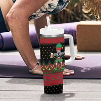 The Beer Lover Elf Christmas Tumbler With Handle Xmas Holiday Patterns - Wonder Print Shop