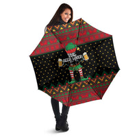 The Beer Lover Elf Christmas Umbrella Xmas Holiday Patterns - Wonder Print Shop