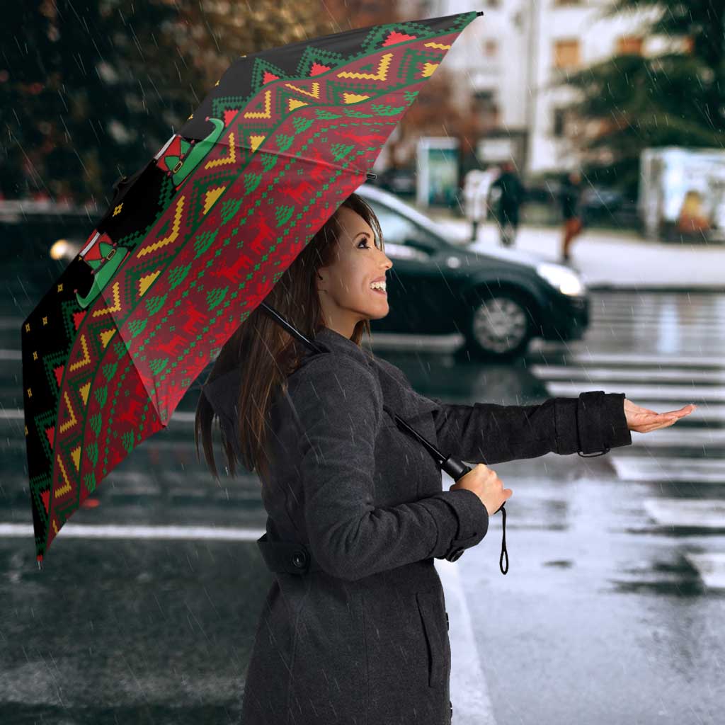 The Beer Lover Elf Christmas Umbrella Xmas Holiday Patterns - Wonder Print Shop