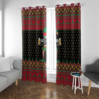 The Beer Lover Elf Christmas Window Curtain Xmas Holiday Patterns - Wonder Print Shop