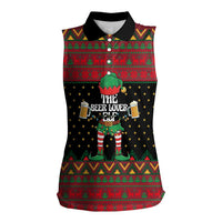 The Beer Lover Elf Christmas Women Sleeveless Polo Shirt Xmas Holiday Patterns - Wonder Print Shop