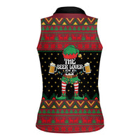 The Beer Lover Elf Christmas Women Sleeveless Polo Shirt Xmas Holiday Patterns - Wonder Print Shop