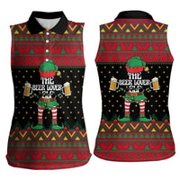 The Beer Lover Elf Christmas Women Sleeveless Polo Shirt Xmas Holiday Patterns - Wonder Print Shop