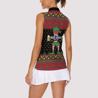 The Beer Lover Elf Christmas Women Sleeveless Polo Shirt Xmas Holiday Patterns - Wonder Print Shop