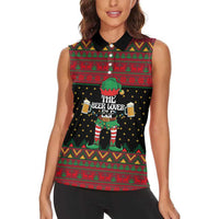 The Beer Lover Elf Christmas Women Sleeveless Polo Shirt Xmas Holiday Patterns - Wonder Print Shop