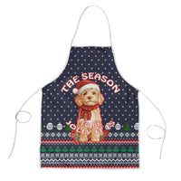 The Season To Be Jolly Goldendoodle Christmas Apron Xmas Holiday Patterns - Wonder Print Shop