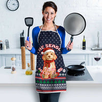 The Season To Be Jolly Goldendoodle Christmas Apron Xmas Holiday Patterns - Wonder Print Shop
