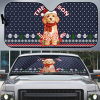 The Season To Be Jolly Goldendoodle Christmas Auto Sun Shade Xmas Holiday Patterns - Wonder Print Shop