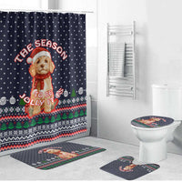 The Season To Be Jolly Goldendoodle Christmas Bathroom Set Xmas Holiday Patterns - Wonder Print Shop