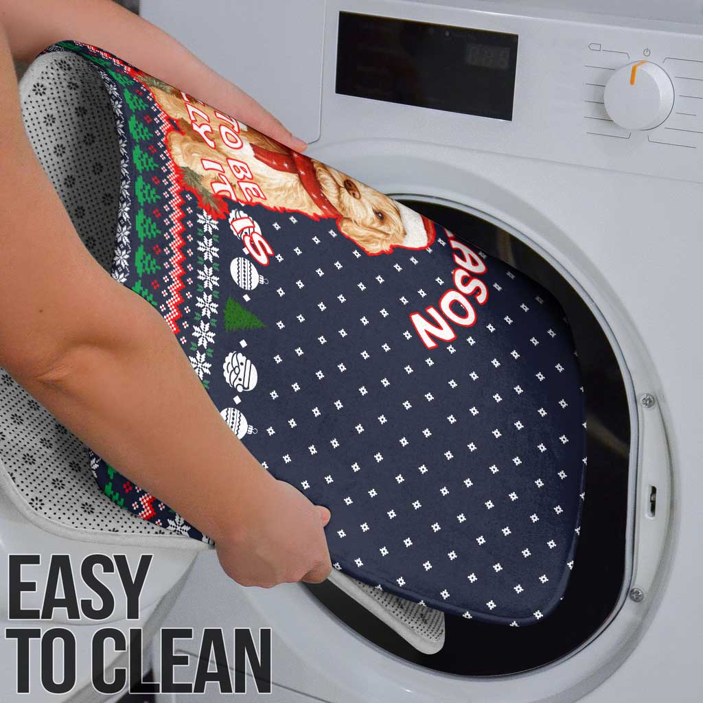 The Season To Be Jolly Goldendoodle Christmas Bathroom Set Xmas Holiday Patterns - Wonder Print Shop