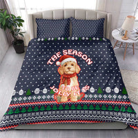 The Season To Be Jolly Goldendoodle Christmas Bedding Set Xmas Holiday Patterns - Wonder Print Shop