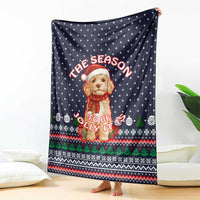 The Season To Be Jolly Goldendoodle Christmas Blanket Xmas Holiday Patterns - Wonder Print Shop