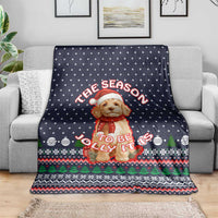 The Season To Be Jolly Goldendoodle Christmas Blanket Xmas Holiday Patterns - Wonder Print Shop