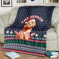 The Season To Be Jolly Goldendoodle Christmas Blanket Xmas Holiday Patterns - Wonder Print Shop