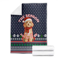 The Season To Be Jolly Goldendoodle Christmas Blanket Xmas Holiday Patterns - Wonder Print Shop