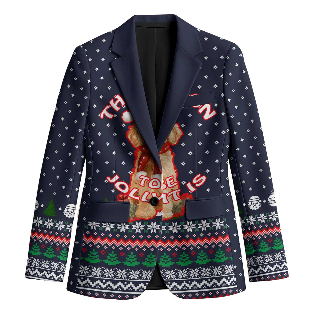 The Season To Be Jolly Goldendoodle Christmas Blazer Xmas Holiday Patterns - Wonder Print Shop