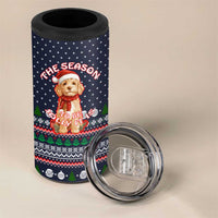 The Season To Be Jolly Goldendoodle Christmas 4 in 1 Can Cooler Tumbler Xmas Holiday Patterns - Wonder Print Shop