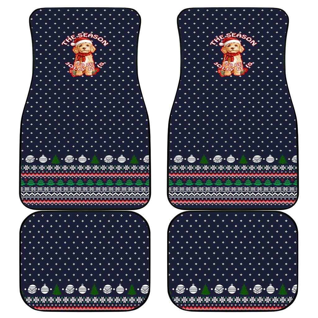 The Season To Be Jolly Goldendoodle Christmas Car Mats Xmas Holiday Patterns - Wonder Print Shop