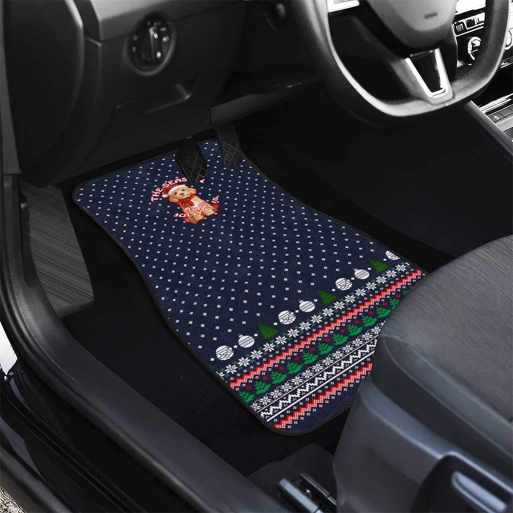 The Season To Be Jolly Goldendoodle Christmas Car Mats Xmas Holiday Patterns - Wonder Print Shop