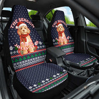 The Season To Be Jolly Goldendoodle Christmas Car Seat Cover Xmas Holiday Patterns - Wonder Print Shop