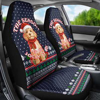 The Season To Be Jolly Goldendoodle Christmas Car Seat Cover Xmas Holiday Patterns - Wonder Print Shop