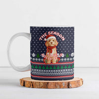 The Season To Be Jolly Goldendoodle Christmas Ceramic Mug Xmas Holiday Patterns - Wonder Print Shop