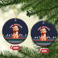 The Season To Be Jolly Goldendoodle Christmas Ceramic Ornament Xmas Holiday Patterns - Wonder Print Shop