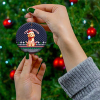 The Season To Be Jolly Goldendoodle Christmas Ceramic Ornament Xmas Holiday Patterns - Wonder Print Shop