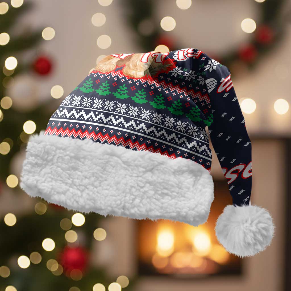 The Season To Be Jolly Goldendoodle Christmas Santa Hat Xmas Holiday Patterns - Wonder Print Shop
