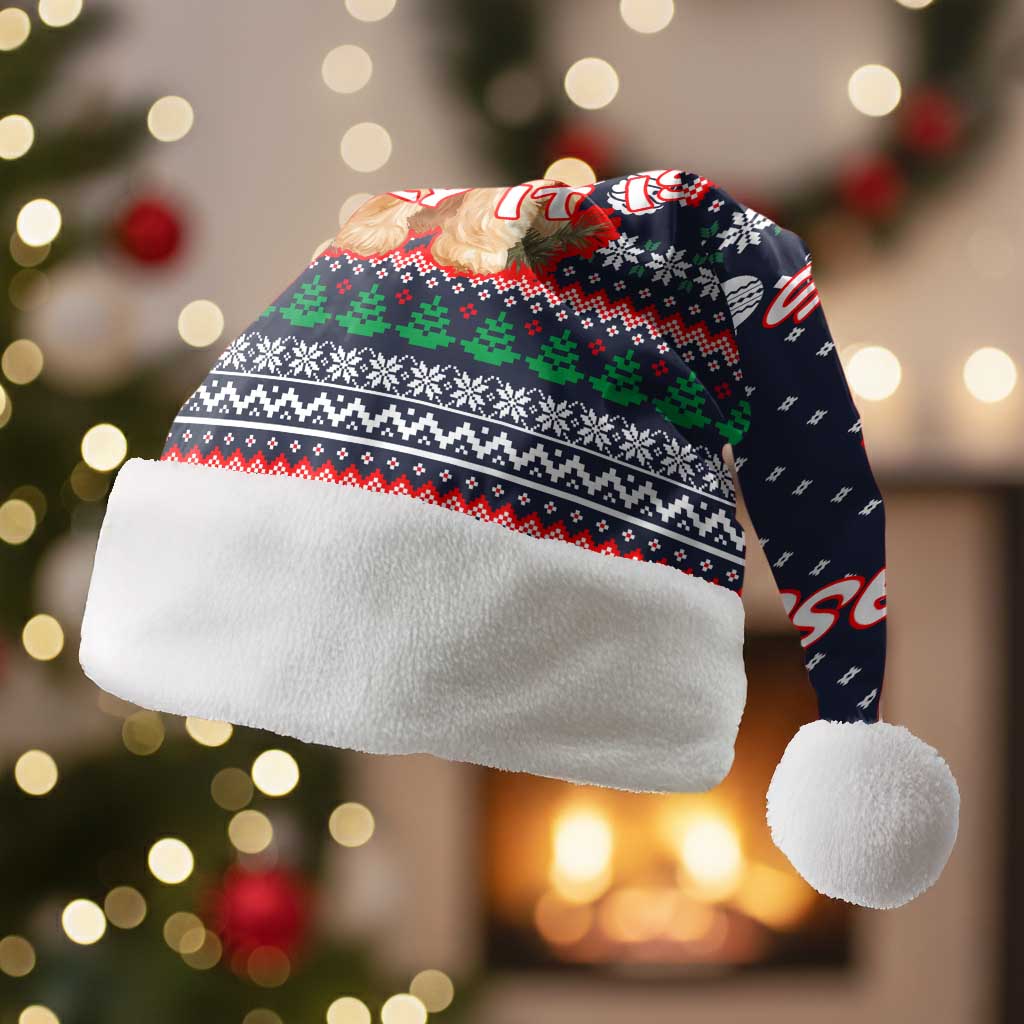 The Season To Be Jolly Goldendoodle Christmas Santa Hat Xmas Holiday Patterns - Wonder Print Shop