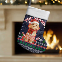 The Season To Be Jolly Goldendoodle Christmas Stocking Xmas Holiday Patterns - Wonder Print Shop