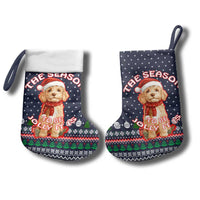 The Season To Be Jolly Goldendoodle Christmas Stocking Xmas Holiday Patterns - Wonder Print Shop