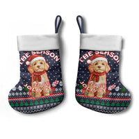 The Season To Be Jolly Goldendoodle Christmas Stocking Xmas Holiday Patterns - Wonder Print Shop