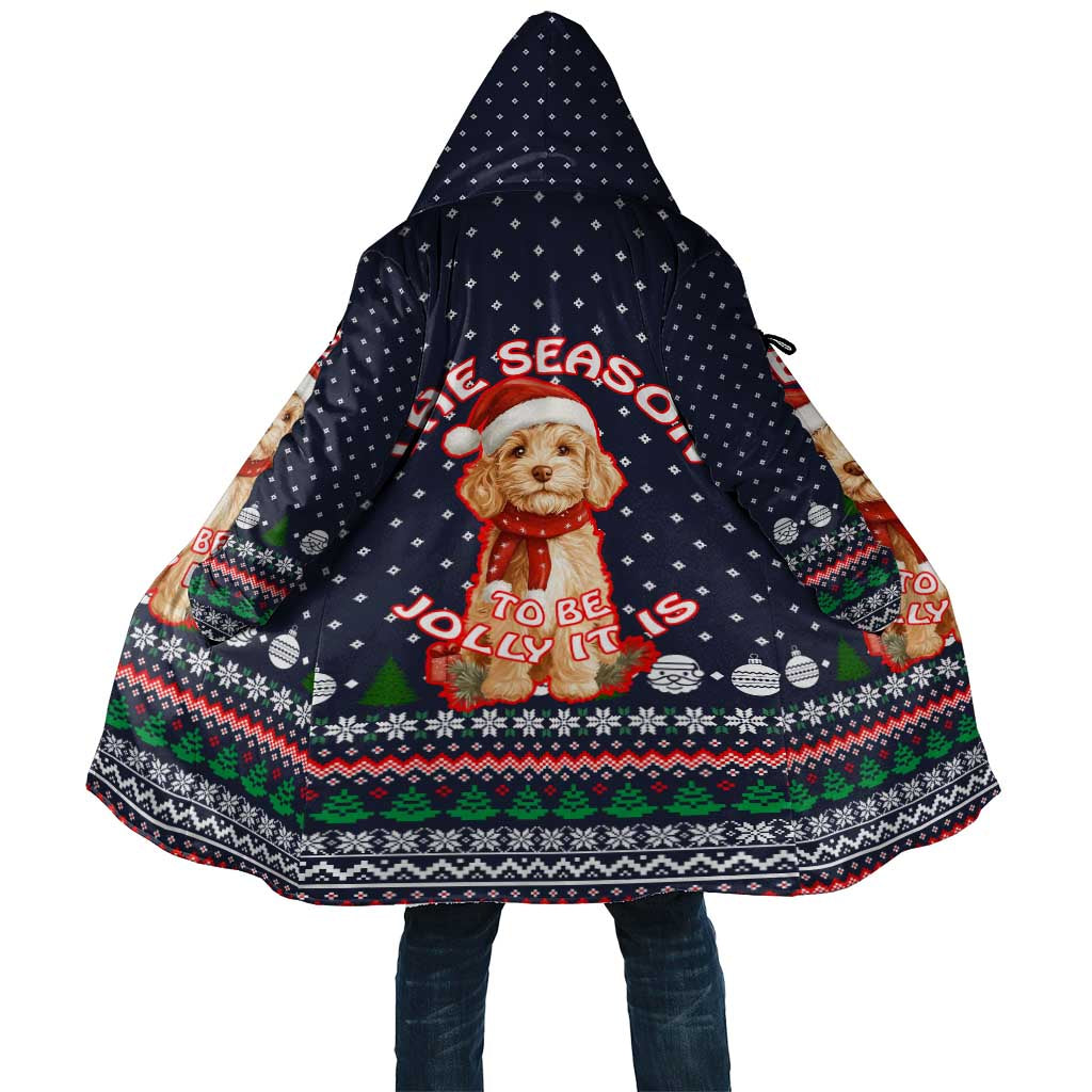 The Season To Be Jolly Goldendoodle Christmas Cloak Xmas Holiday Patterns - Wonder Print Shop