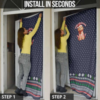 The Season To Be Jolly Goldendoodle Christmas Door Cover Xmas Holiday Patterns - Wonder Print Shop