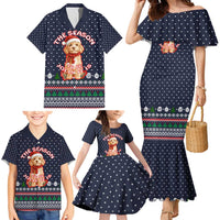 The Season To Be Jolly Goldendoodle Christmas Family Matching Mermaid Dress and Hawaiian Shirt Xmas Holiday Patterns - Wonder Print Shop