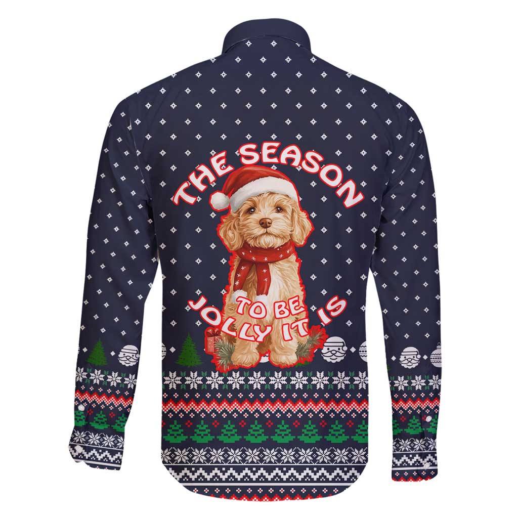 The Season To Be Jolly Goldendoodle Christmas Family Matching Mermaid Dress and Hawaiian Shirt Xmas Holiday Patterns - Wonder Print Shop