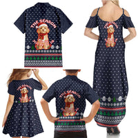 The Season To Be Jolly Goldendoodle Christmas Family Matching Summer Maxi Dress and Hawaiian Shirt Xmas Holiday Patterns - Wonder Print Shop