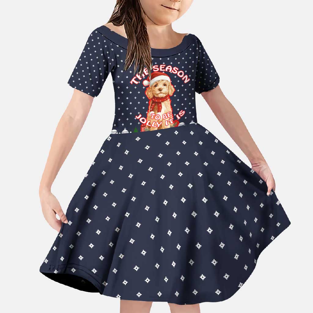 The Season To Be Jolly Goldendoodle Christmas Family Matching Tank Maxi Dress and Hawaiian Shirt Xmas Holiday Patterns - Wonder Print Shop