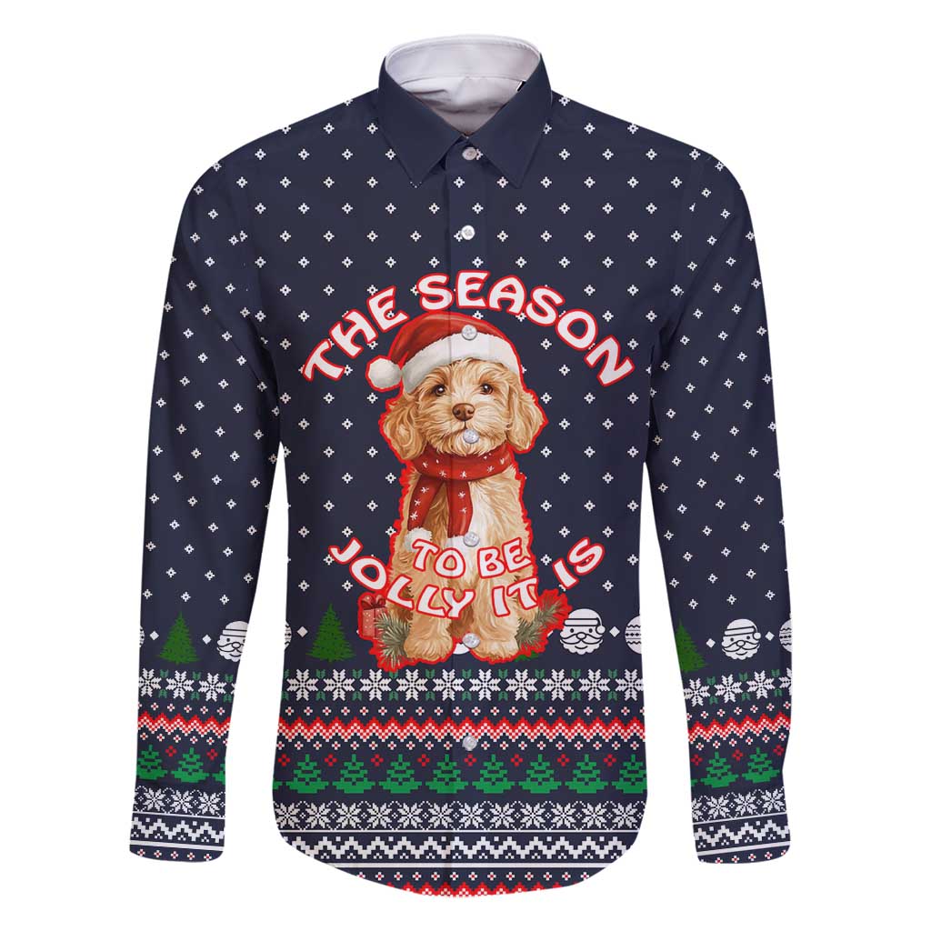 The Season To Be Jolly Goldendoodle Christmas Family Matching Tank Maxi Dress and Hawaiian Shirt Xmas Holiday Patterns - Wonder Print Shop
