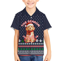 The Season To Be Jolly Goldendoodle Christmas Family Matching Tank Maxi Dress and Hawaiian Shirt Xmas Holiday Patterns - Wonder Print Shop